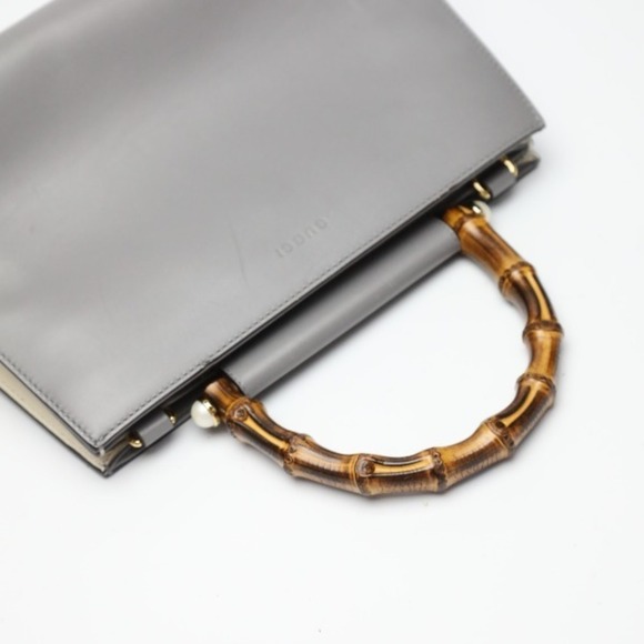 GUCCI Gray Bamboo Bag - Picture 10 of 16